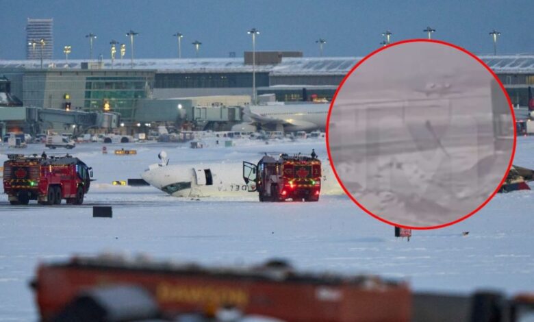 Así fue el momento exacto en que avión de Delta Airlines se accidentó en Toronto | VIDEOS