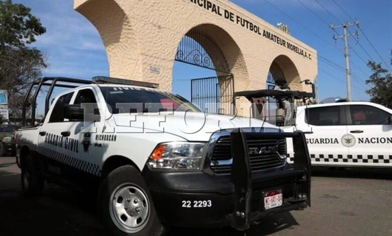 Deja 5 heridos ataque armado en canchas de futbol en Morelia