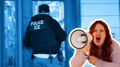 El megáfono vs ICE | Mujer alerta a migrantes de que no abran la puerta ante redada en Estados Unidos