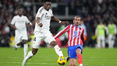 Tchouaméni, durante el Real Madrid-Atlético de Madrid