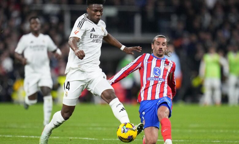 Tchouaméni, durante el Real Madrid-Atlético de Madrid