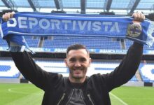 Lucas Pérez, con el Deportivo