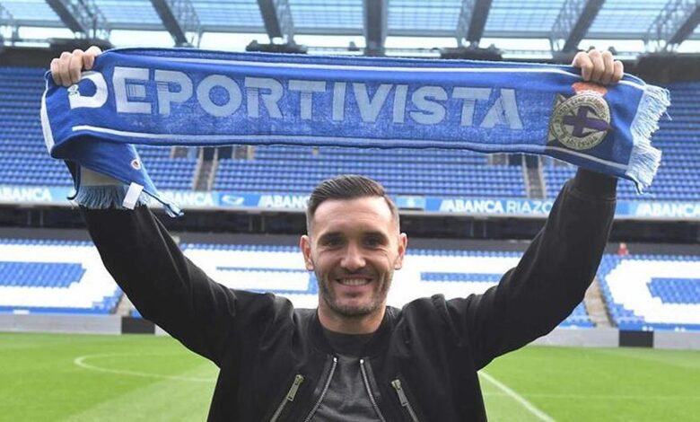 Lucas Pérez, con el Deportivo