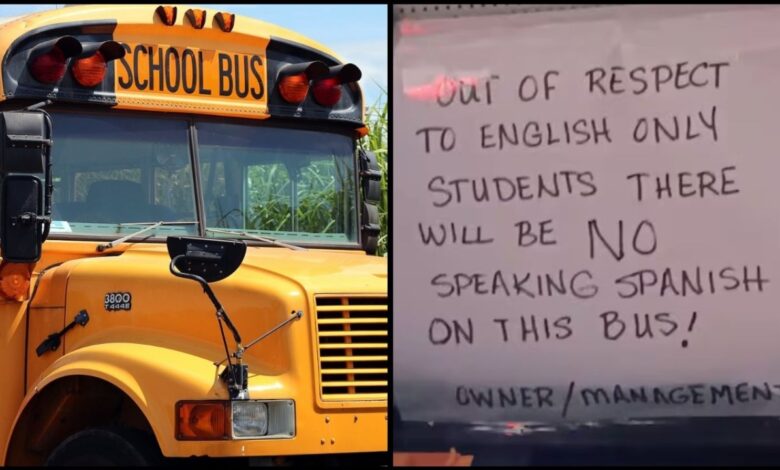 Suspenden a conductor de autobús escolar en Estados Unidos por prohibir a los niños hablar español