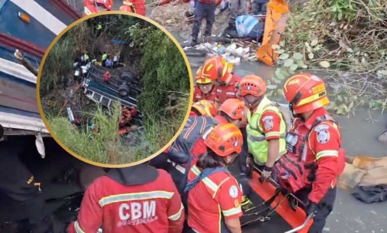 Tragedia en Guatemala: autobús se va a barranco con 70 pasajeros, van 51 muertos | VIDEO