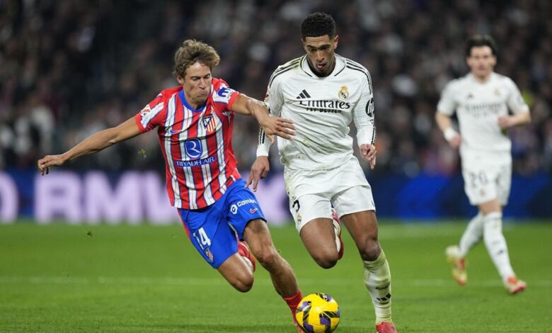 Jude Bellingham en el derbi ante el Atlético de Madrid