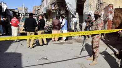 Imagen de un atentado con coche bomba en Pakistán.