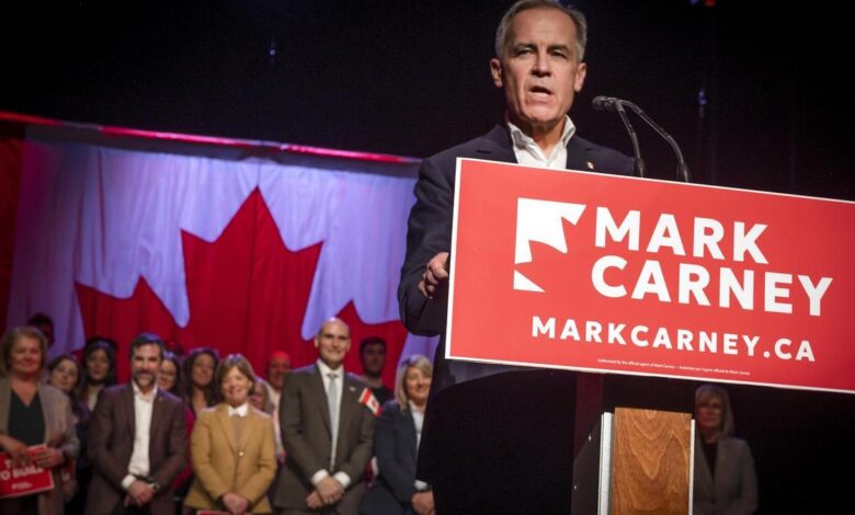 El líder del Partido Liberal de Canadá, Mark Carney.