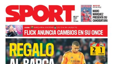 Esta es la portada de SPORT de este domingo, 2 de marzo de 2025