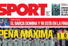 Esta es la portada de SPORT de hoy jueves, 13 de marzo de 2025