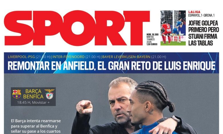 Esta es la portada de SPORT de hoy martes, 11 de marzo de 2025