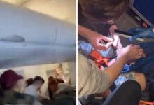 Pasajero intenta abrir la puerta de cabina de un avión en pleno vuelo y provoca fractura de peroné a un tripulante