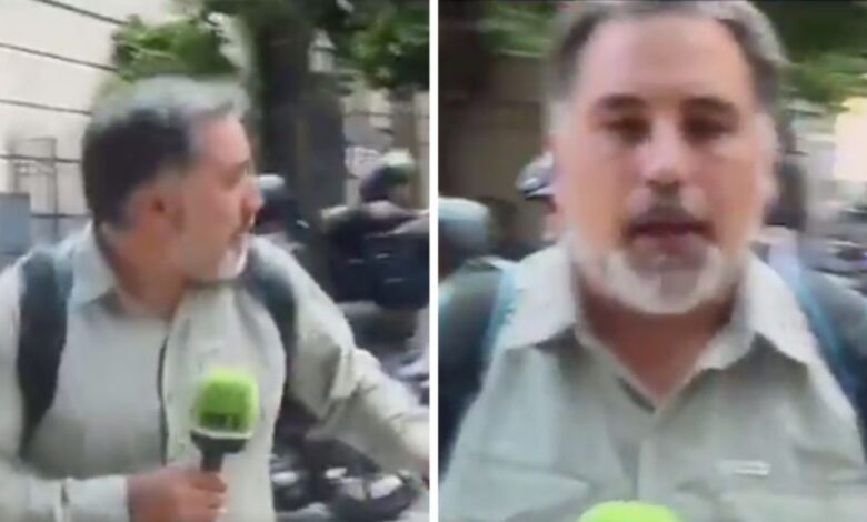 Periodista es casi alcanzado por una bala, durante manifestaciones en Argentina